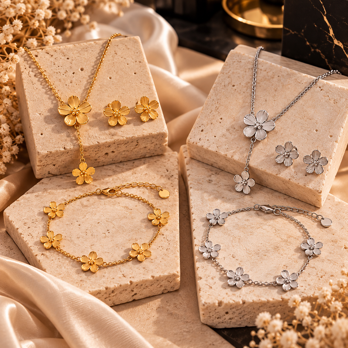 Parure Floréa – Fleurs Délicates