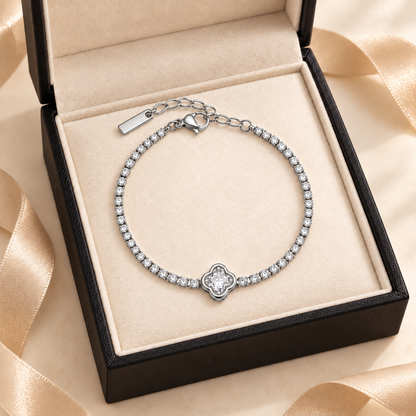 Bracelet Luméra Trèfle Argent en coffret cadeau